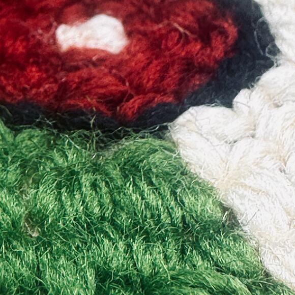 VTG Doll House Rug Handmade Hooked Circular 7” 1920's - 1930's 20s 30s - Picture 4 of 16